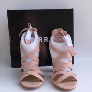 ✨HP✨💝TORRID STRAPPY NUDE LACE UP WIDE WIDTH HEEL